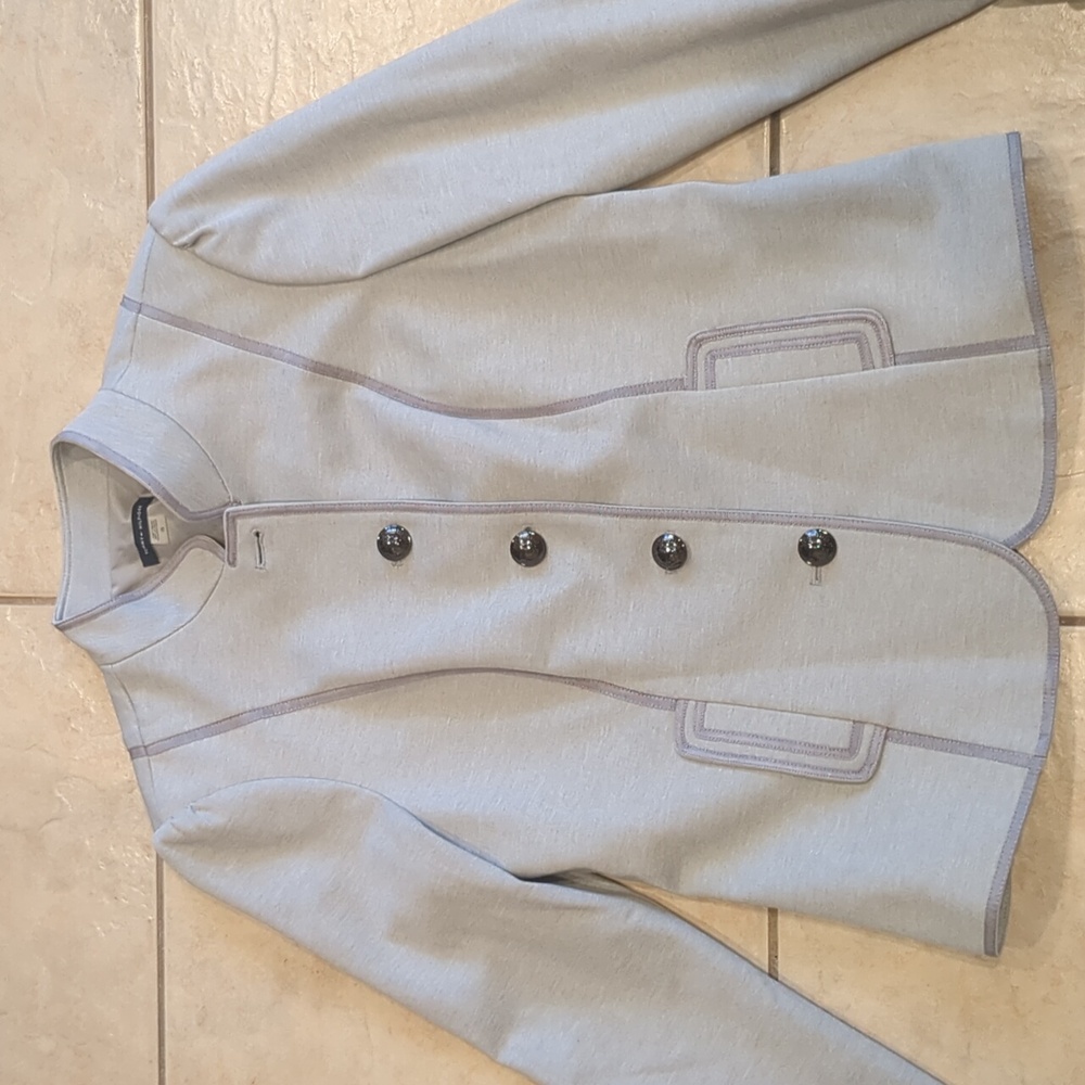 Tommy Hilfiger Gray Military Style Jacket Size 10